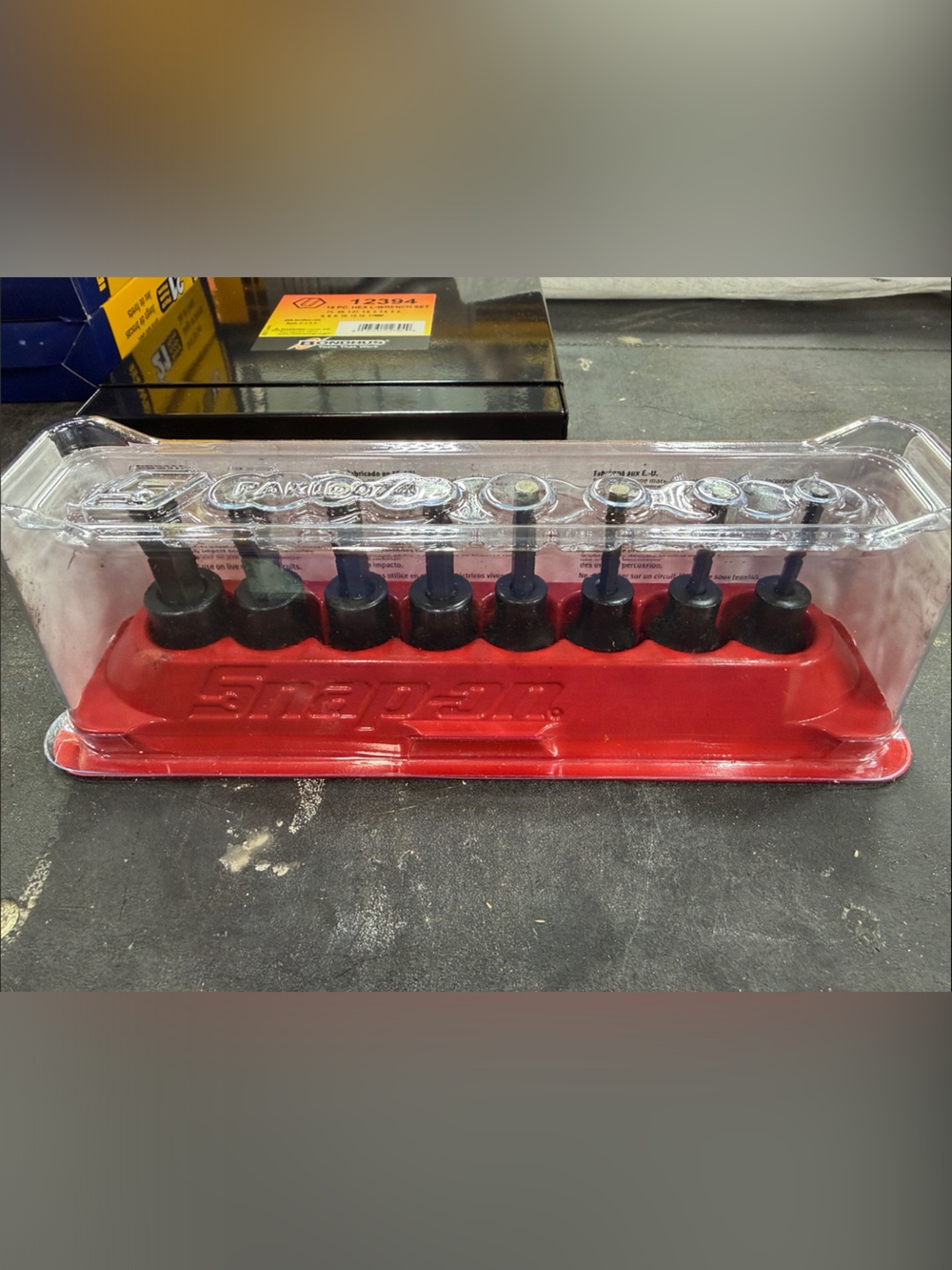 Socket Bit Set in Clear Plastic Case - Red Insert